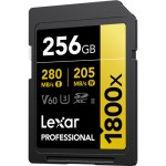 Lexar 256GB Professional 1800x UHS-II SDXC Memory Card