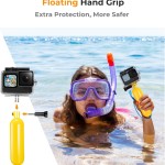 K&F Concept Waterproof Case with Dive Filters Compatible with GoPro Hero 13/12/11/10/9 Black, Protective Underwater Dive Housing Case Accessories Kit