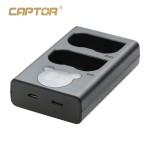 CAPTOR EN-EL15 Camera Battery Charger for Dual Slot Charger