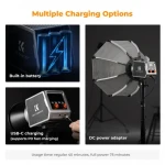 K&F Concept PL-60B 60W COB Photography light with Built-in 4500mAh Battery